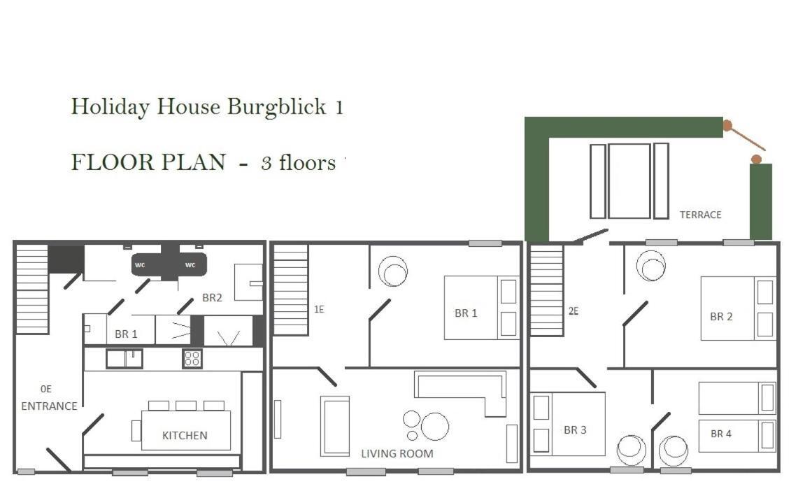 Holiday House Burgblick1 With Terrace - Vosproperties 蒙绍 外观 照片